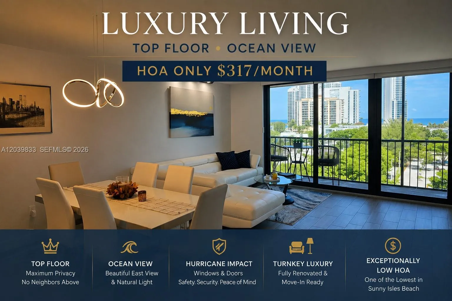 En Venta 17600 N Bay Road N906, Sunny Isles Beach, FL 33160, Sunny Isles Beach, FL 33160