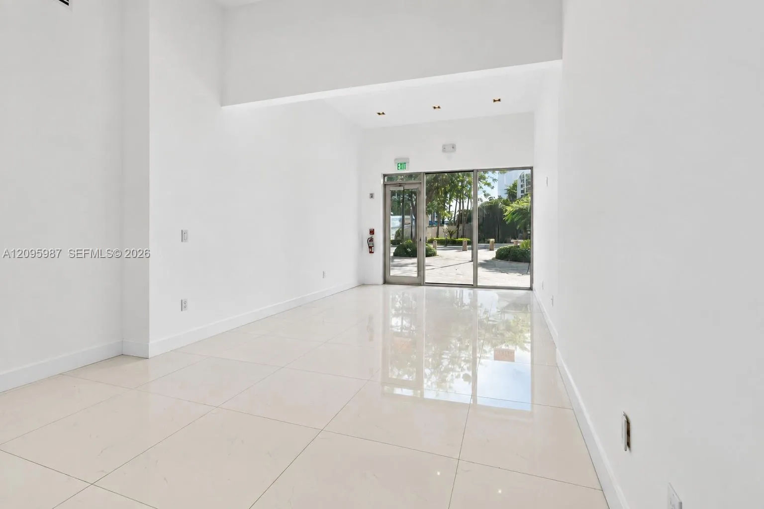 Suite interior looking toward its individual front entrance