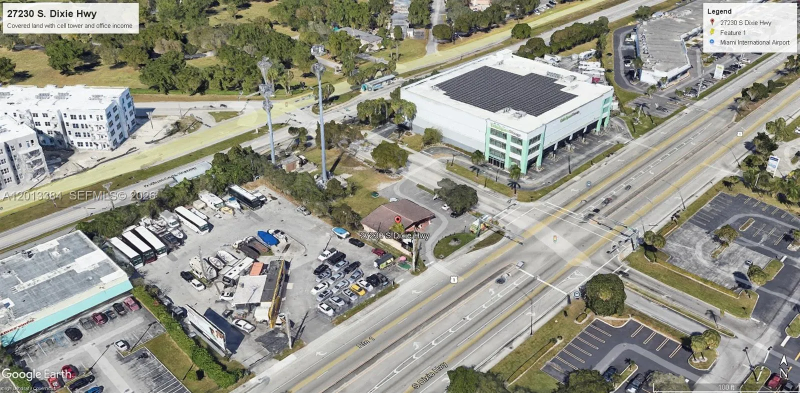 1/2 acre on US-1 at SW 272 ST with income