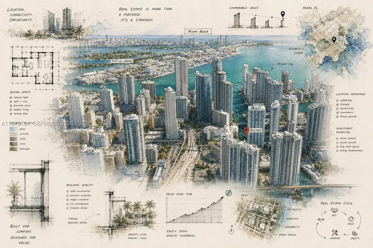 Foto de propiedad en 31 SE 5th Street 4112, Miami, FL 33131 Miami con MLS#