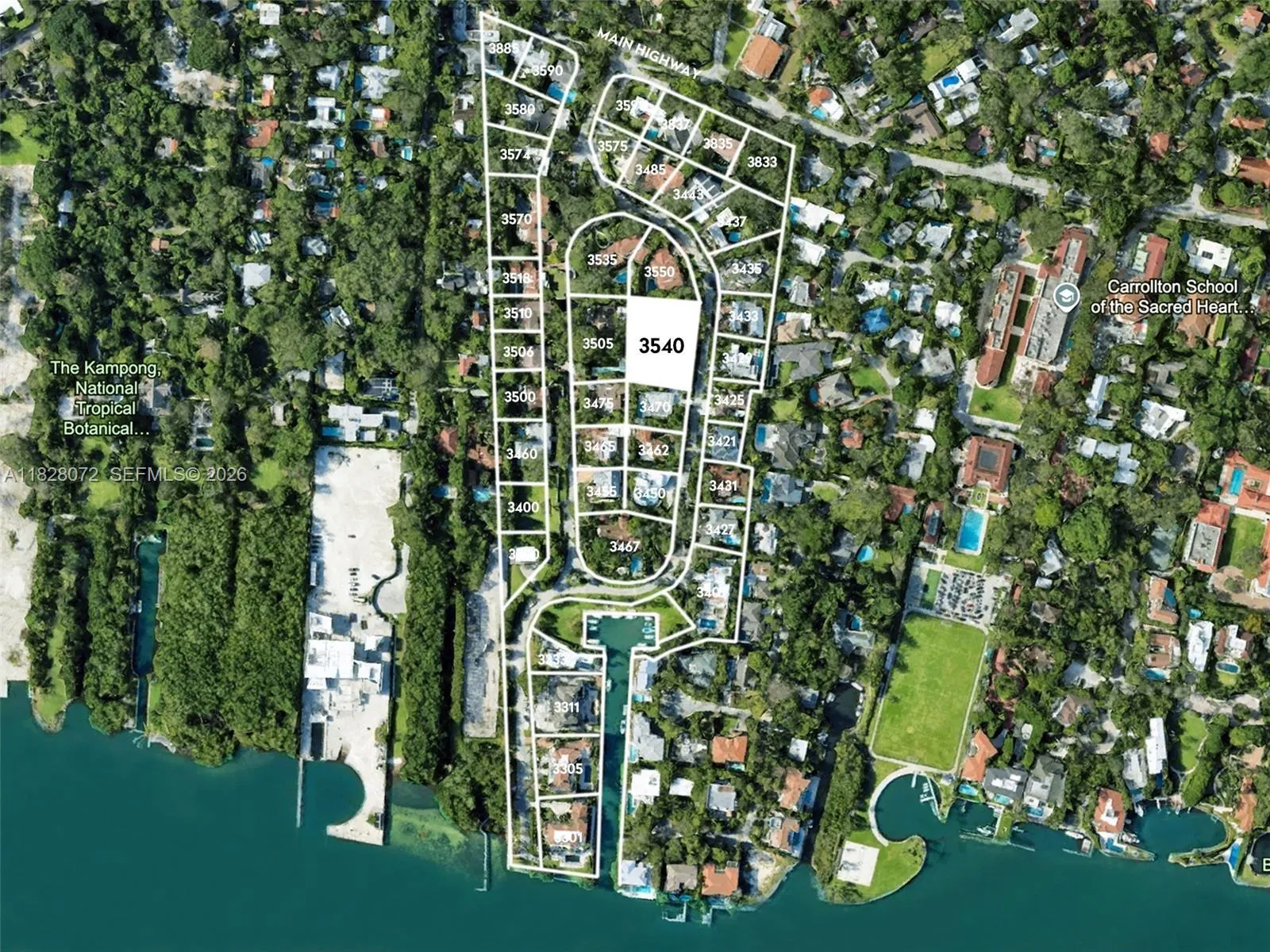 Foto de propiedad en 3540 N Moorings Way, Miami, FL 33133 Miami con MLS# 