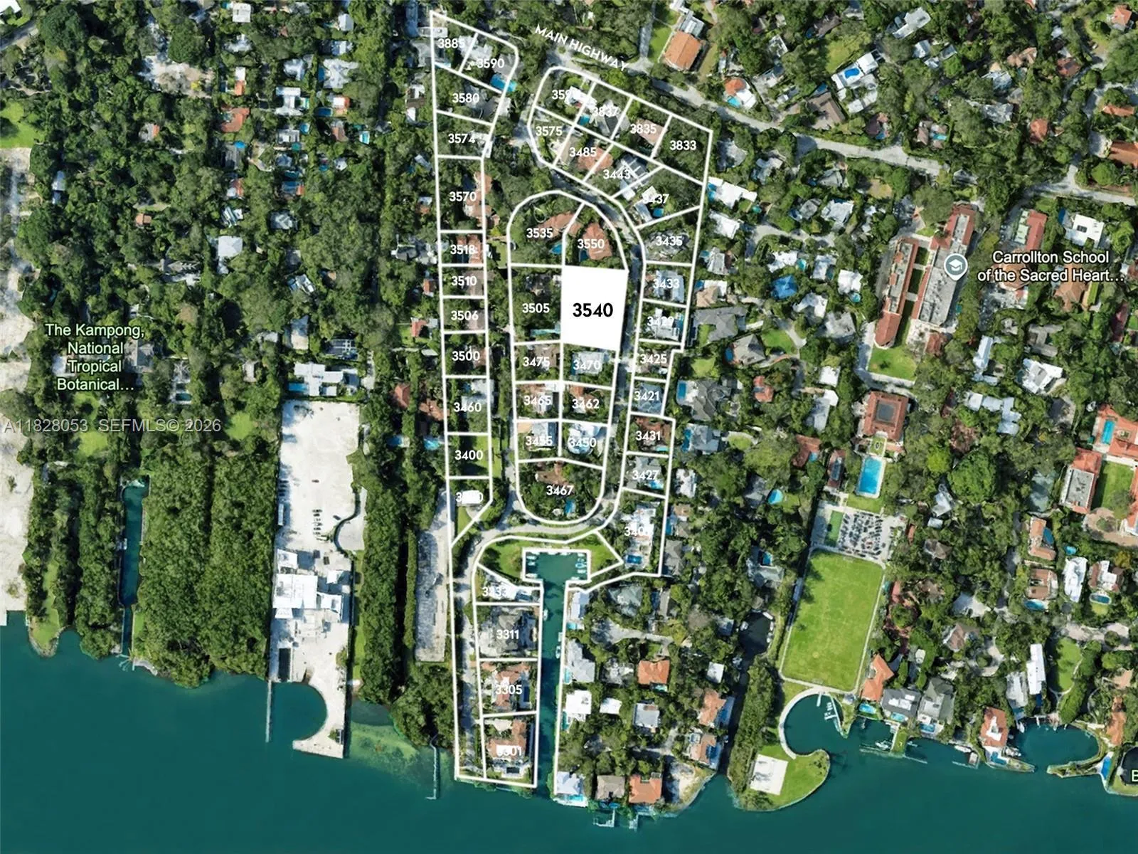 Foto de propiedad en 3540 N Moorings Way, Miami, FL 33133 Miami con MLS# 
