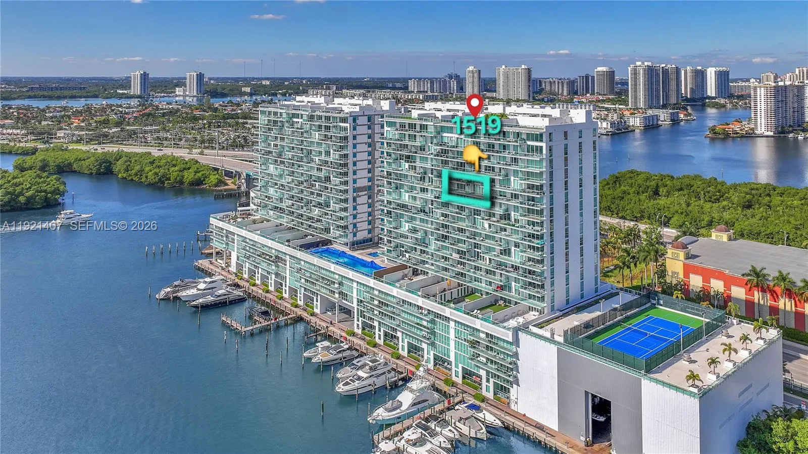 Foto de propiedad en 400 Sunny Isles Boulevard 1519, Sunny Isles Beach, FL 33160 Sunny Isles Beach con MLS# 