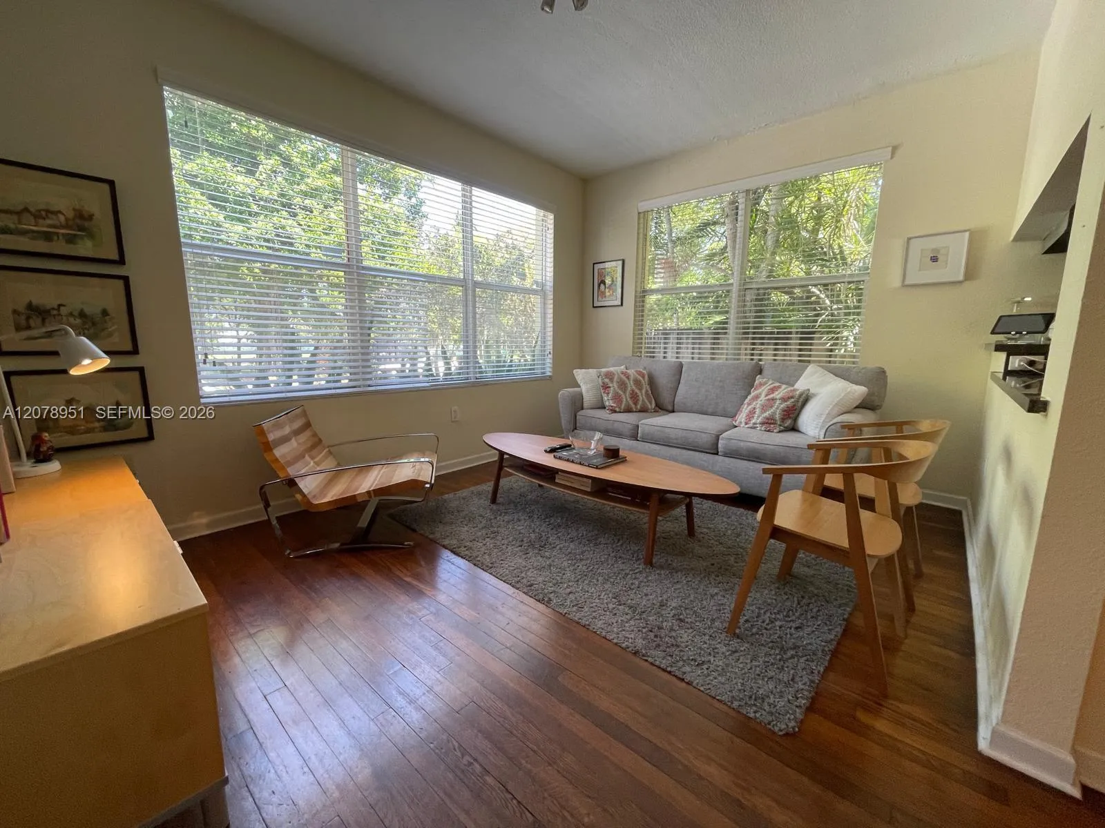 Spacious social area w/view to Manatee Park