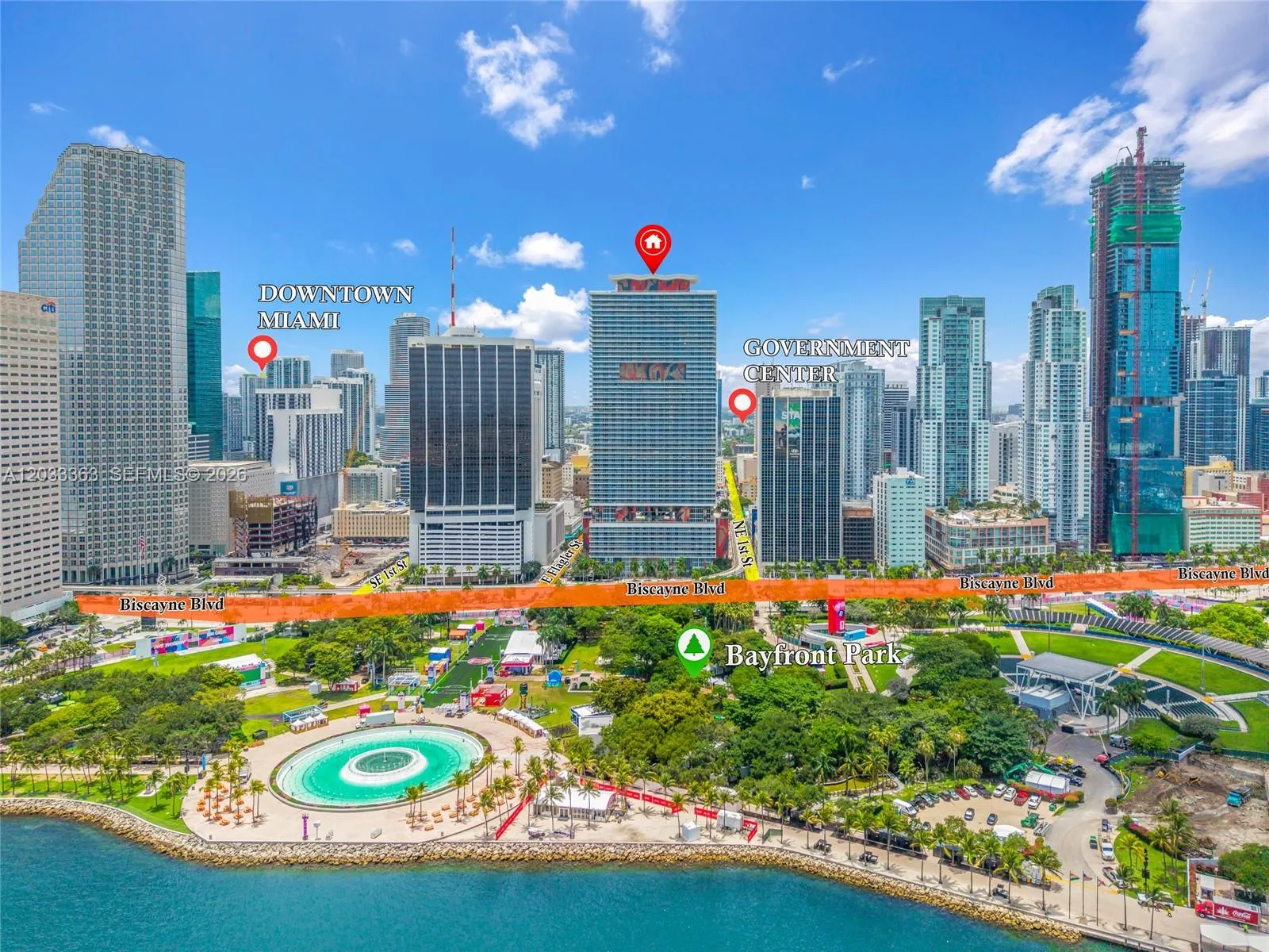 Foto de propiedad en 50 Biscayne Boulevard 4307, Miami, FL 33132 Miami con MLS#