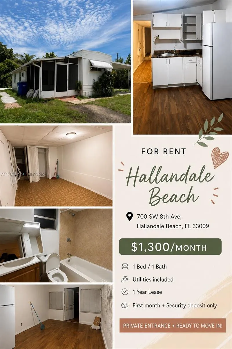 En Renta 700 SW 8 Avenue 22A, Hallandale Beach, FL 33009, Hallandale Beach, FL 33009