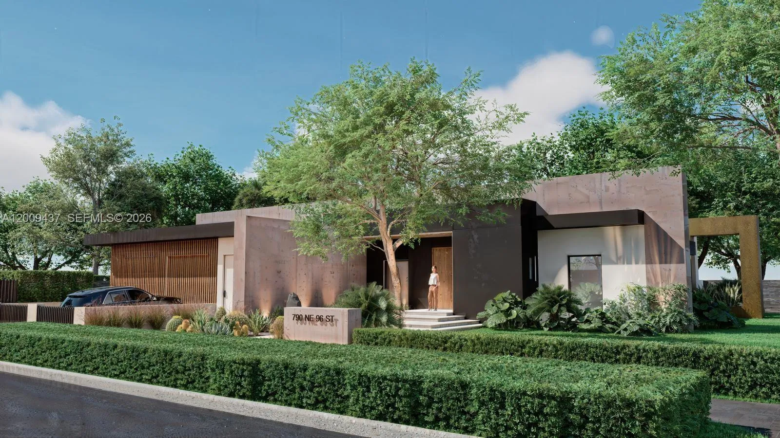 Alternate Rendering of front of home with garage