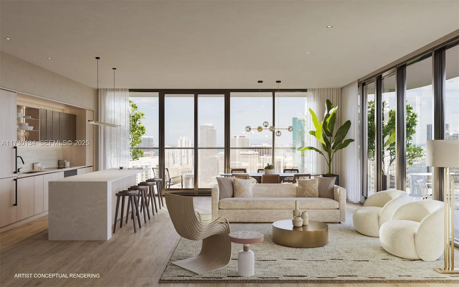 Foto de propiedad en 99 SW 7th Street PH-3703, Miami, FL 33131 Miami con MLS# 