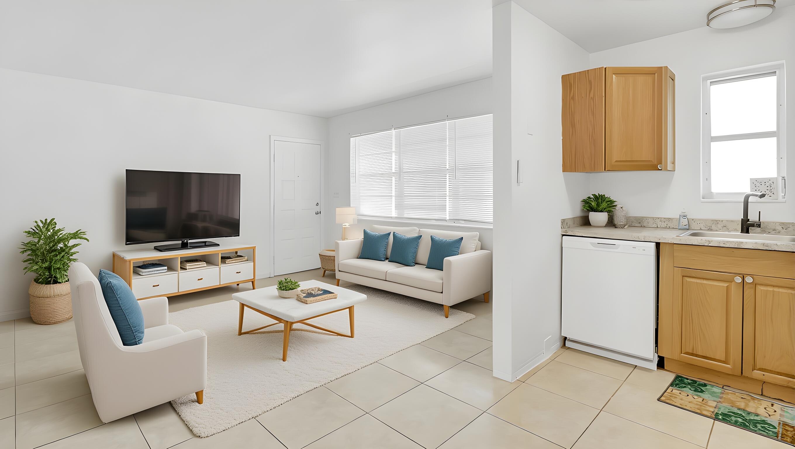 Welcome home! Bright & Open Floor Plan. Tile flooring throughout, freshly painted and ready for you to move in!