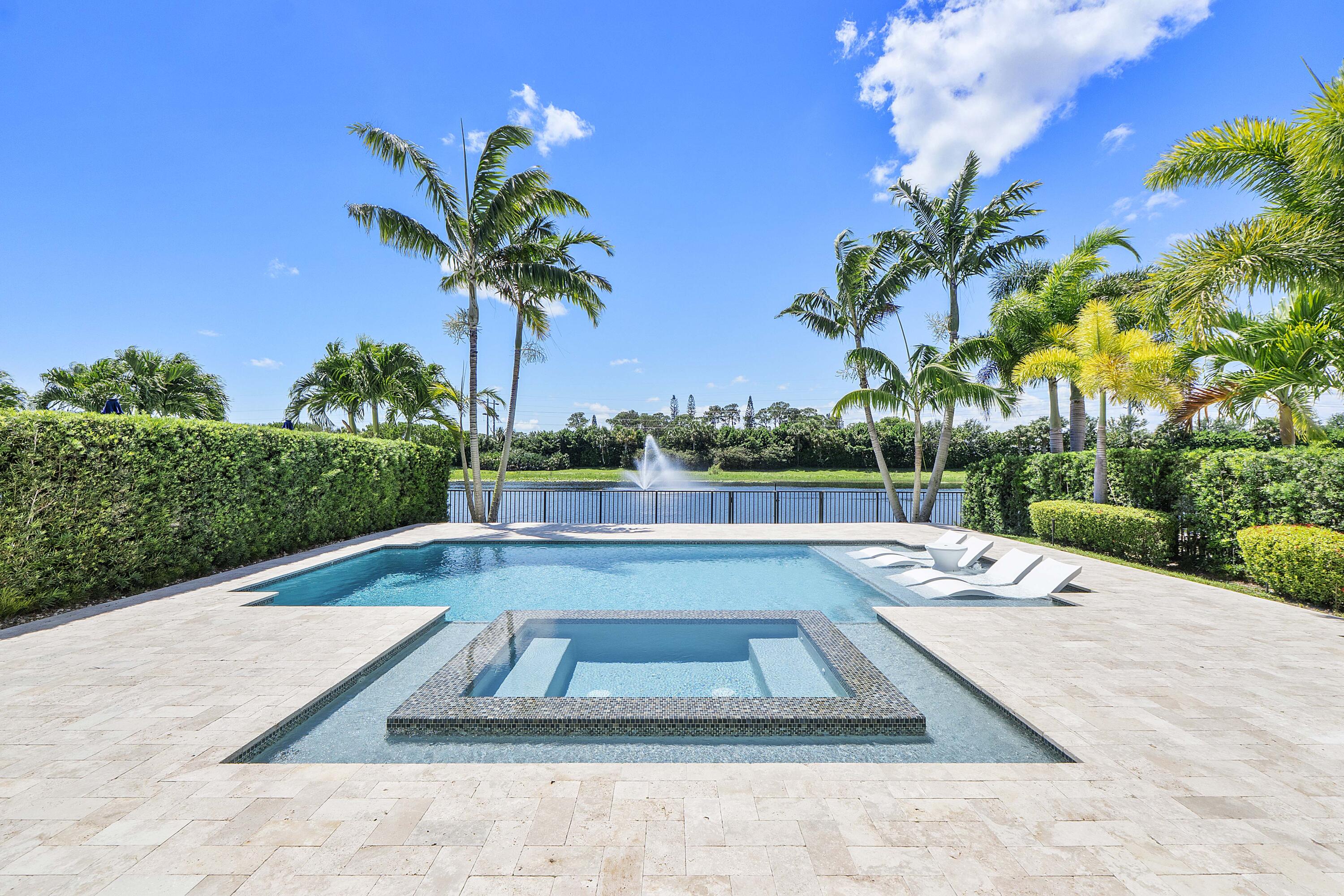 This smart pool value is well over $130k and is heated and salt water with a heated spa and LED lighting, see how pretty it looks at night when lit up on Photo number 19 with the sunset, Grab your wine and swimsuit for a relaxing day or night in the pool