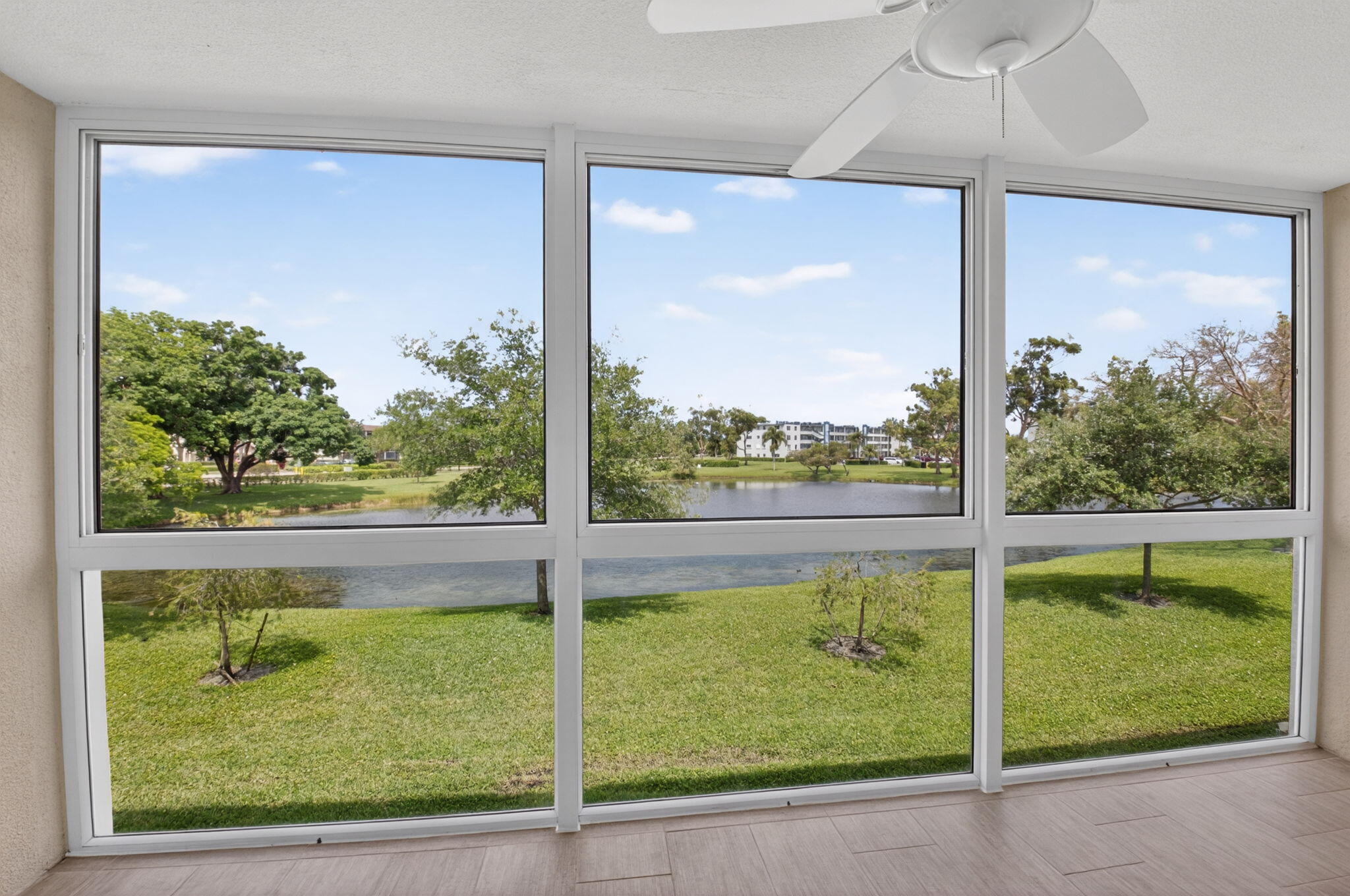 Magnificient Lake View On Patio where you can sit and relax.