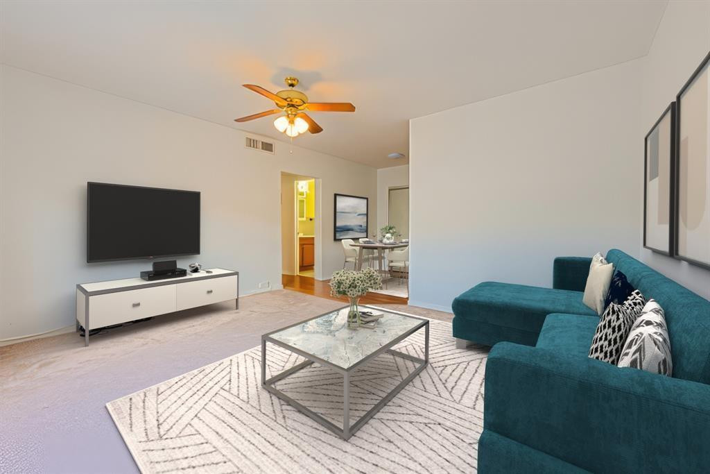 Virtually staged living