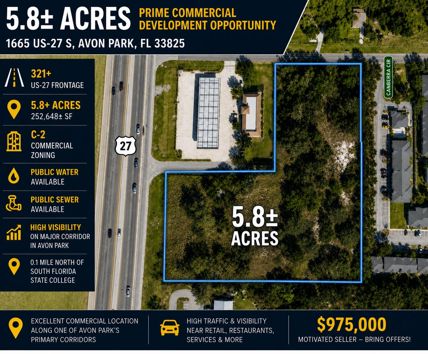 Foto de propiedad en 1665 US 27, Avon Park, FL 33825 Avon Park con MLS# 