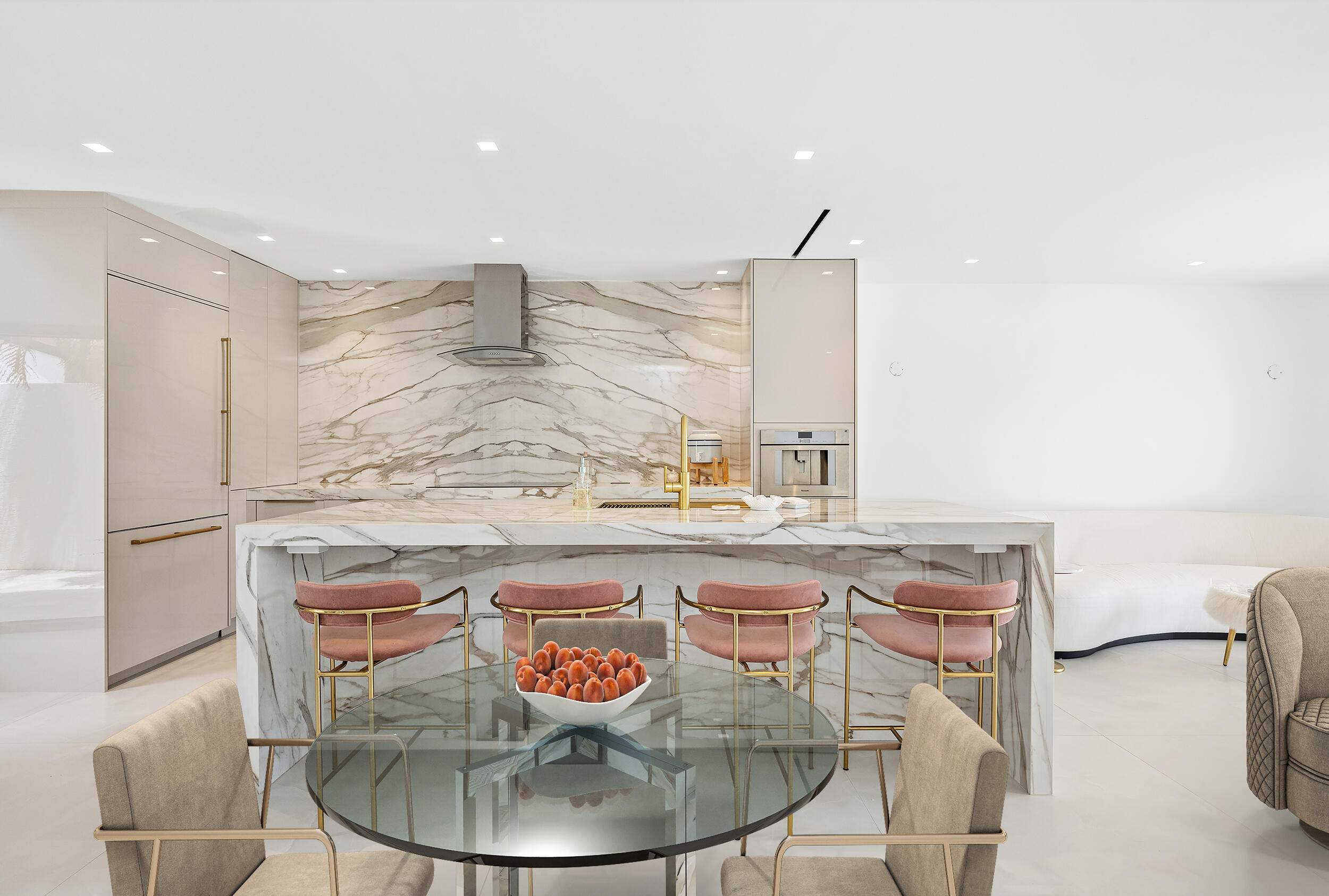 Kitchen with Thermador appliances & large island