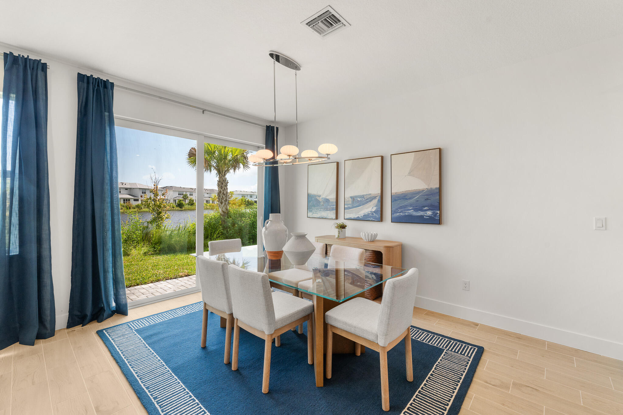 Stock photos represent builder's floorplan