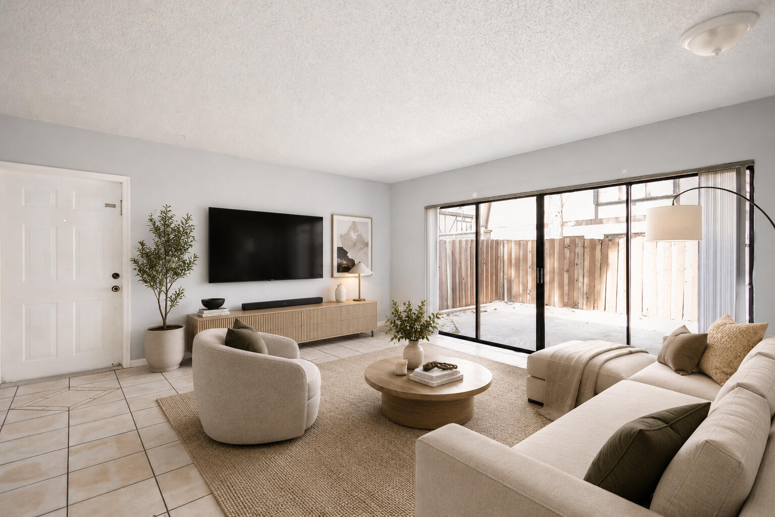 Staged living room