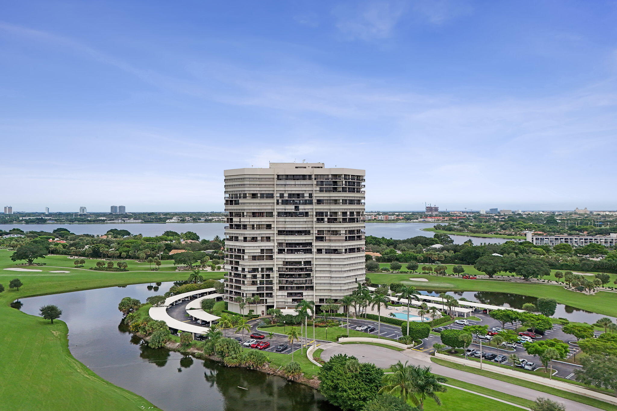 Aerial view of The Consulate and surrounding golf course
