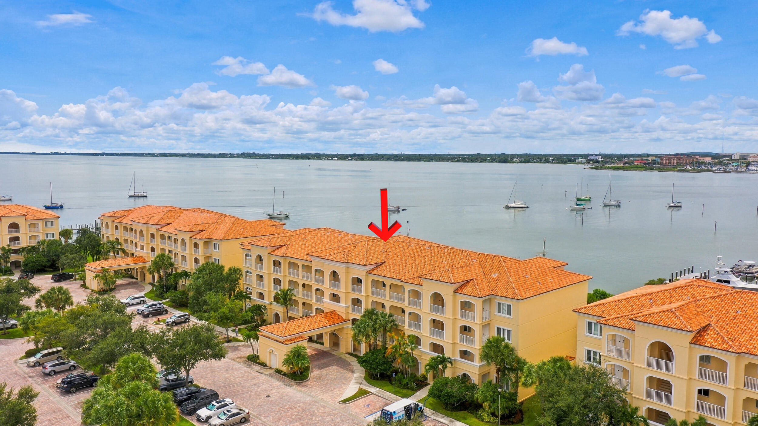 Enjoy beautiful sunsets from this first floor condo with views of intracoastal, downtown Fort Pierce, and the Causeway Cove Marina.