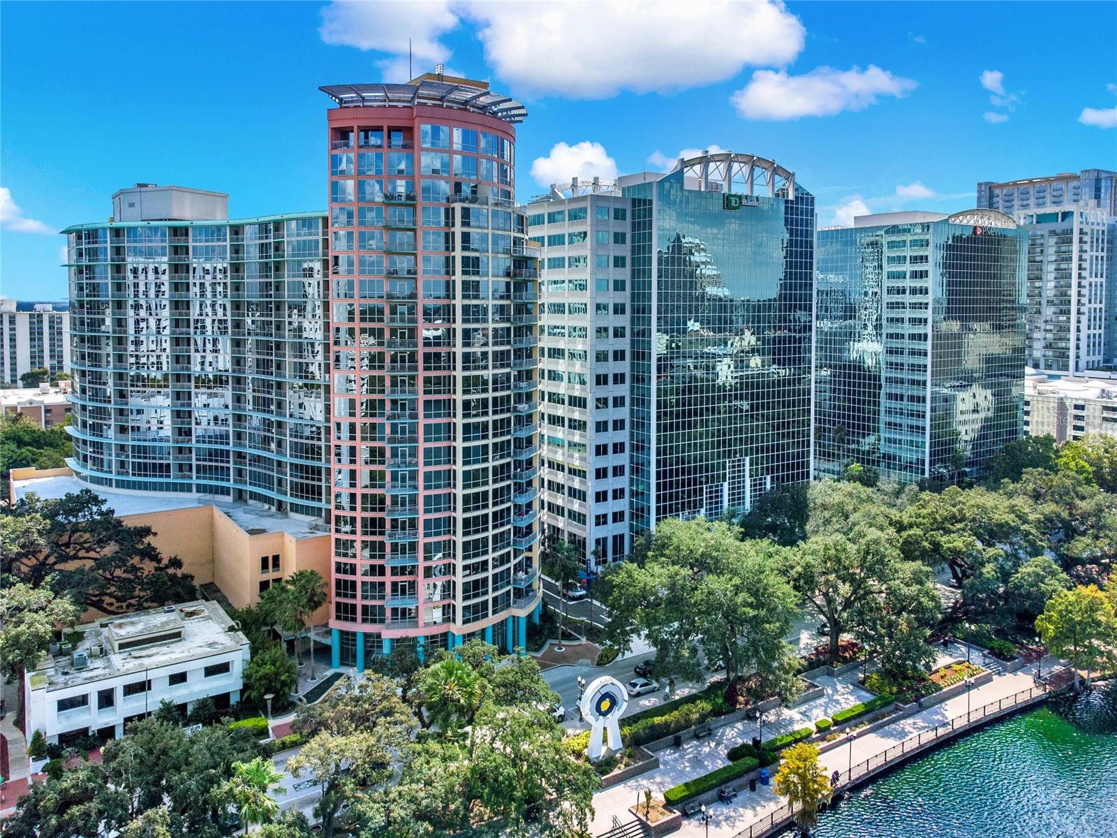 The Wavelry facing Lake Eola