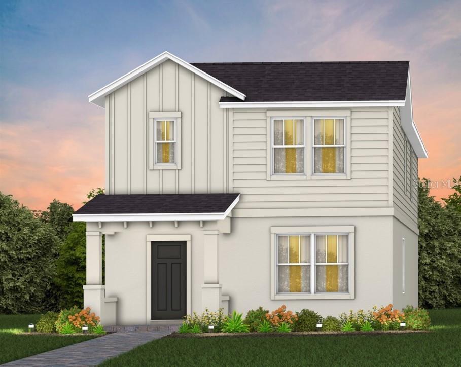 Exterior Design. Artistic rendering for this new construction home. Pictures are for illustrative purposes only. Elevations, colors and options may vary.