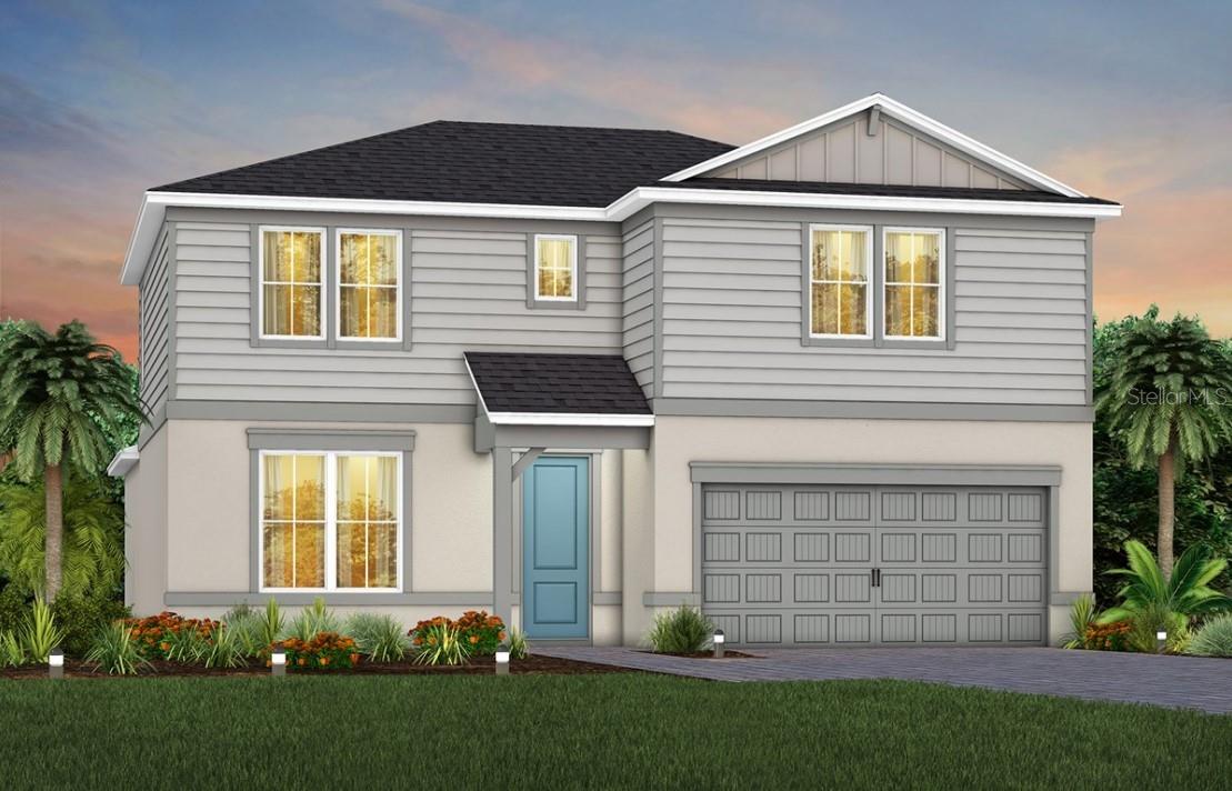 Exterior Design. Artistic rendering for this new construction home. Pictures are for illustrative purposes only. Elevations, colors and options may vary.