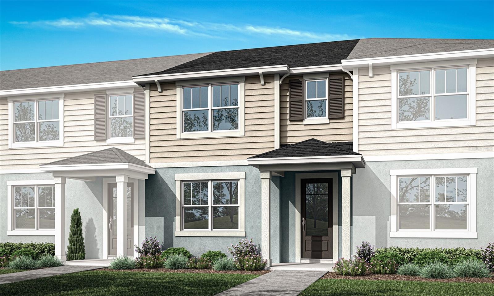 Gardenia Reserve - Catalina I Floorplan - Coastal Elevation - Architect's Rendering
