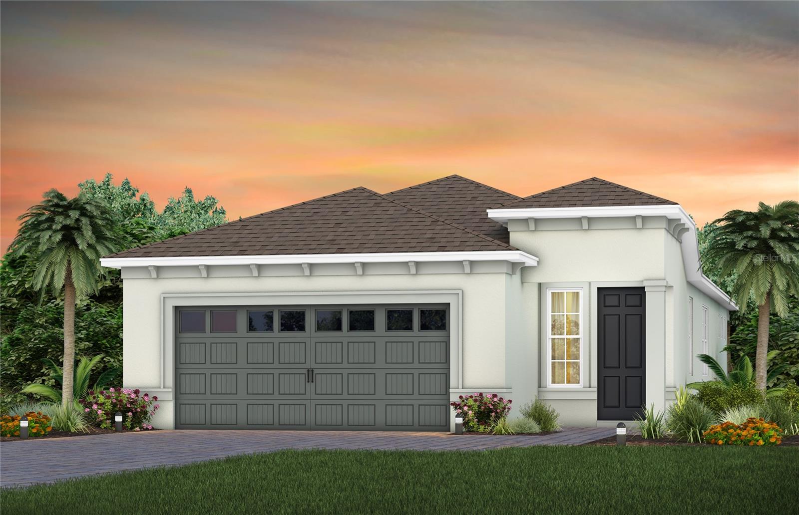 Exterior Design. Artistic rendering for this new construction home. Pictures are for illustrative purposes only. Elevations, colors and options may vary.