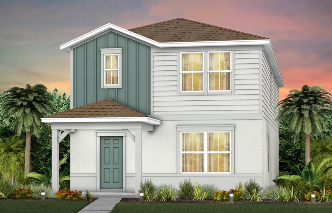 Exterior Design. Artistic rendering for this new construction home. Pictures are for illustrative purposes only. Elevations, colors and options may vary.