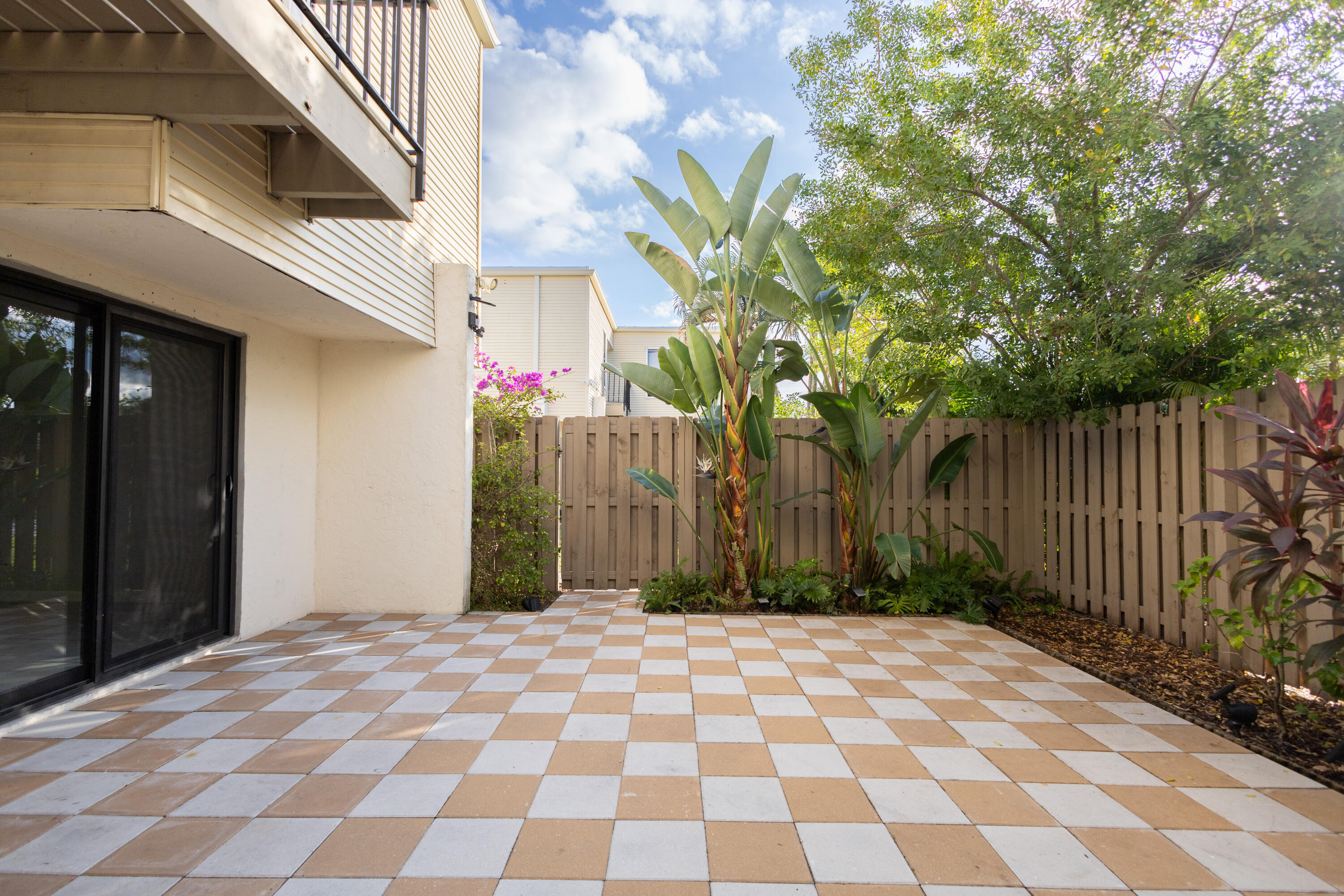 Fenced patio
